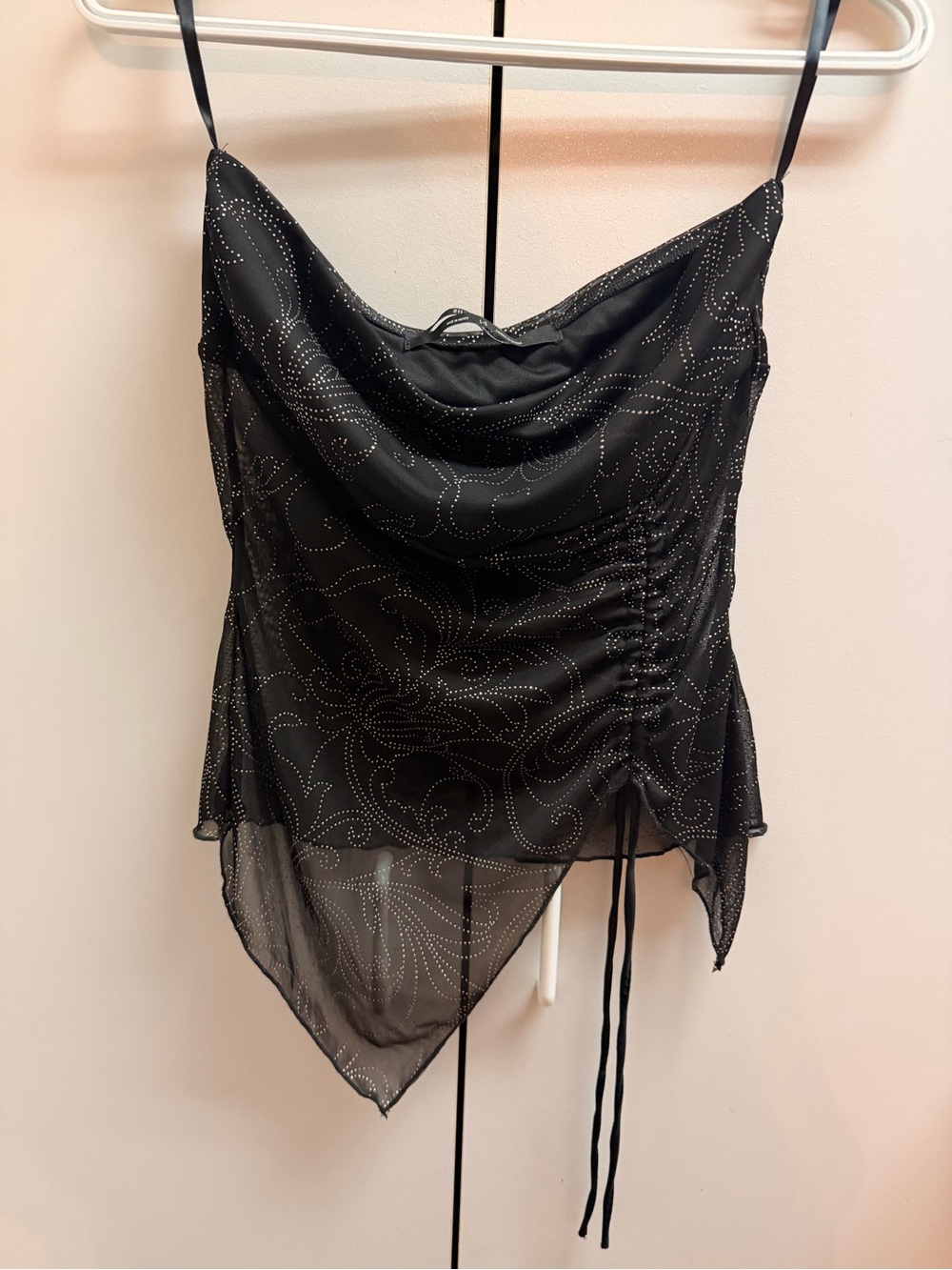 Black Sparkle Swirl Tube Top